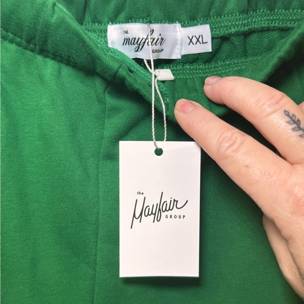 NWT The MAYFAIR GROUP Green embroidered and graphic sweatpants size XXL - Picture 10 of 11